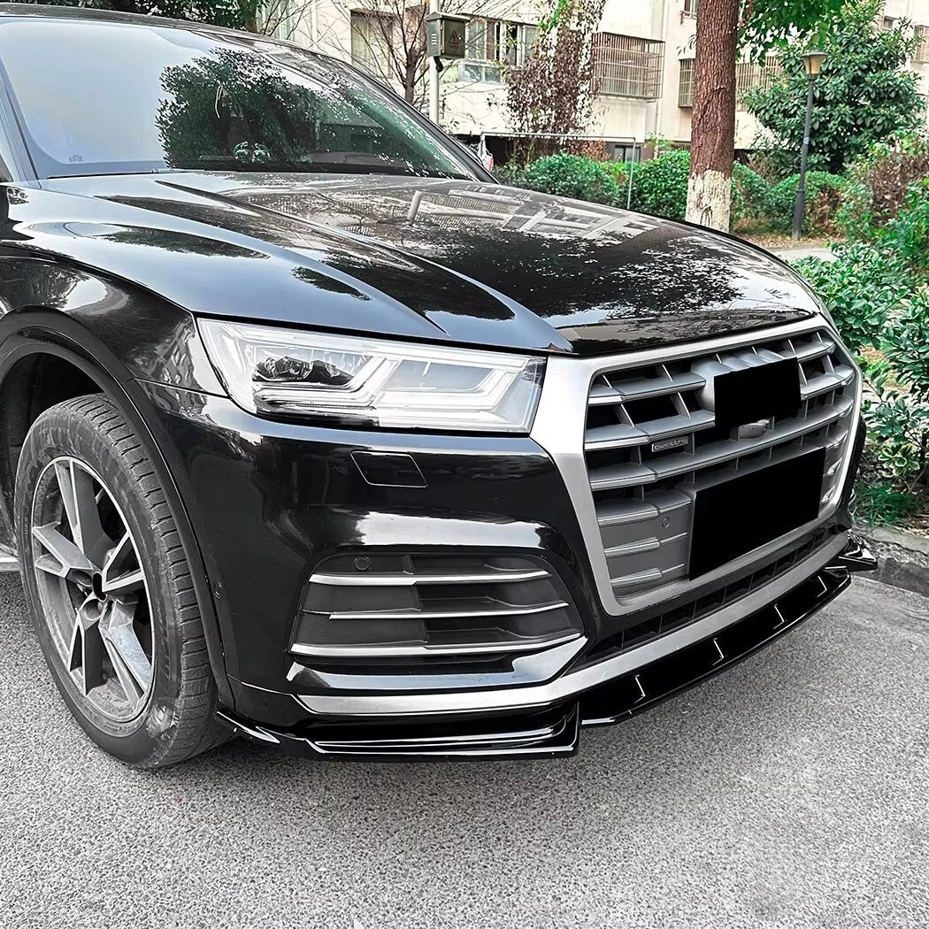 Audi Q5 SQ5 S Line FY Gloss Black Front Splitter Spoiler Aero 18-20
