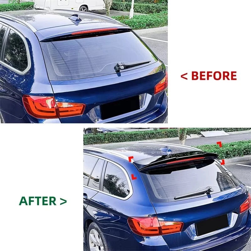 BMW 5 Series F11 Touring Estate Gloss Black Rear Roof Spoiler Lip