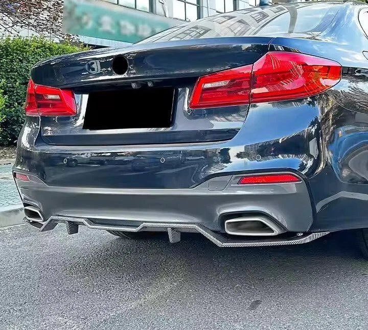 BMW 5 Series G30 M Sport Gloss Black Rear Valance Diffuser 2018-2020