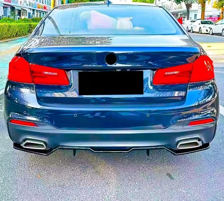 BMW 5 Series G30 M Sport Gloss Black Rear Valance Diffuser 2018-2020