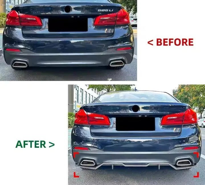BMW 5 Series G30 M Sport Gloss Black Rear Valance Diffuser 2018-2020