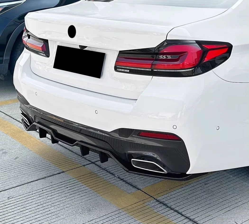 BMW 5 Series G30 LCI M Sport Gloss Black Rear Valance Diffuser 2020-23