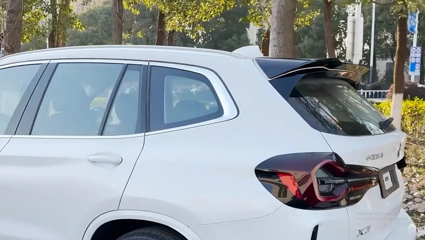 BMW X3 G01 Gloss Black Rear X3M Style Roof Spoiler Lip Boot 2017- 24