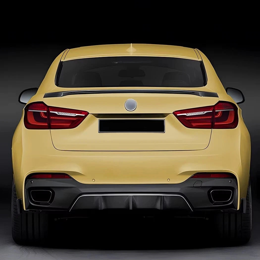 BMW X6 F16 Gloss Black Rear Diffuser Bumper + Side Spats M Sport kit