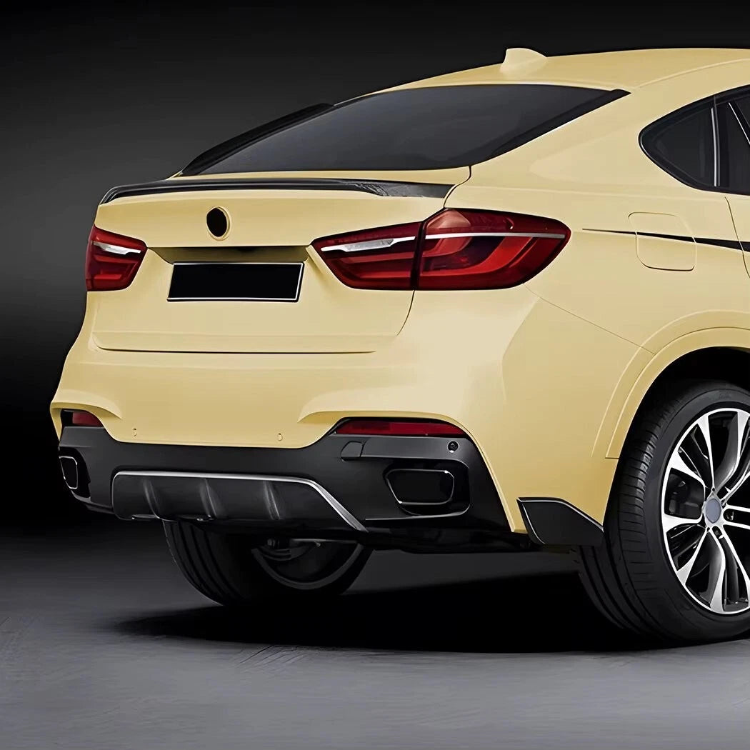BMW X6 F16 Gloss Black Rear Diffuser Bumper + Side Spats M Sport kit