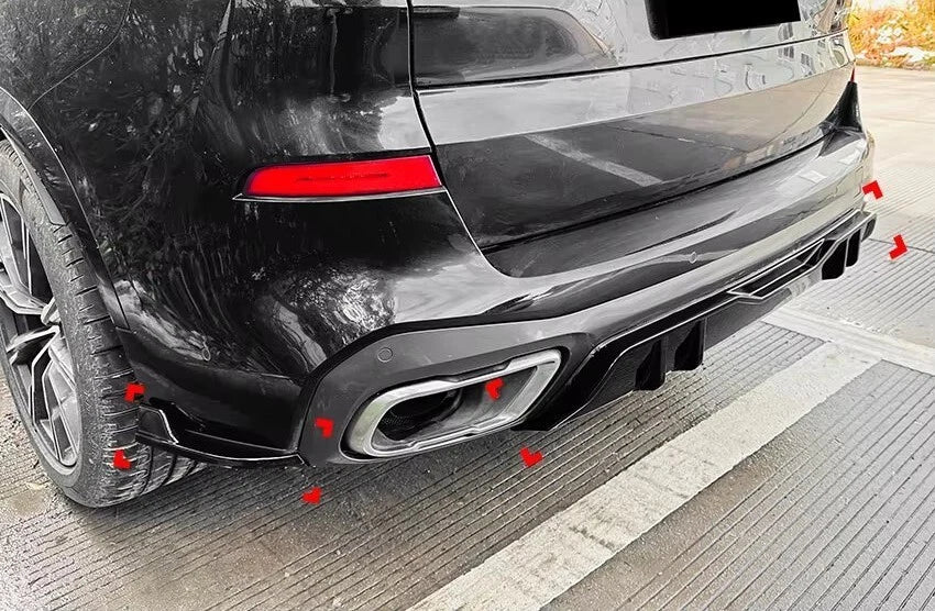 BMW X5 G05 Gloss Black Rear Diffuser Lip Valance Bumper M Sport 18- 24