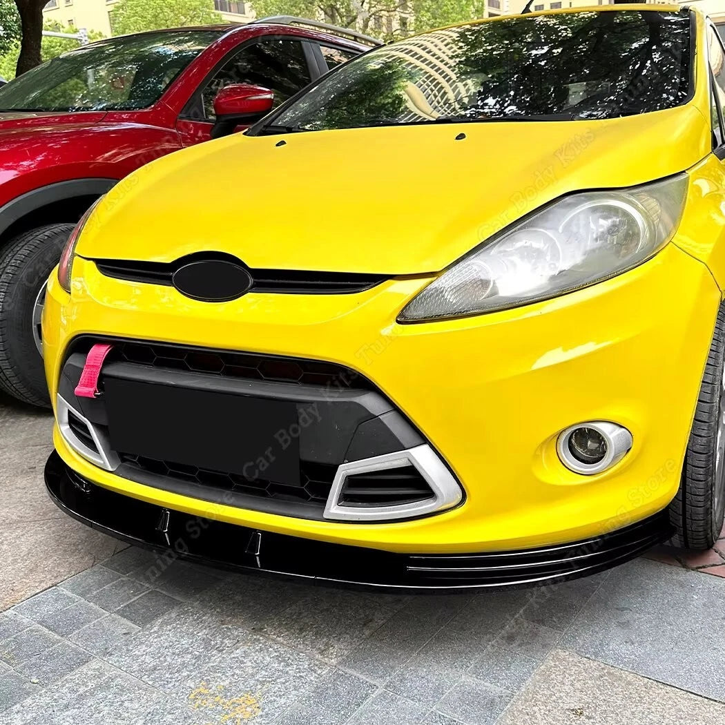 Ford Fiesta MK7 Gloss Black Front Splitter Spoiler Lip Wing 2012-2017