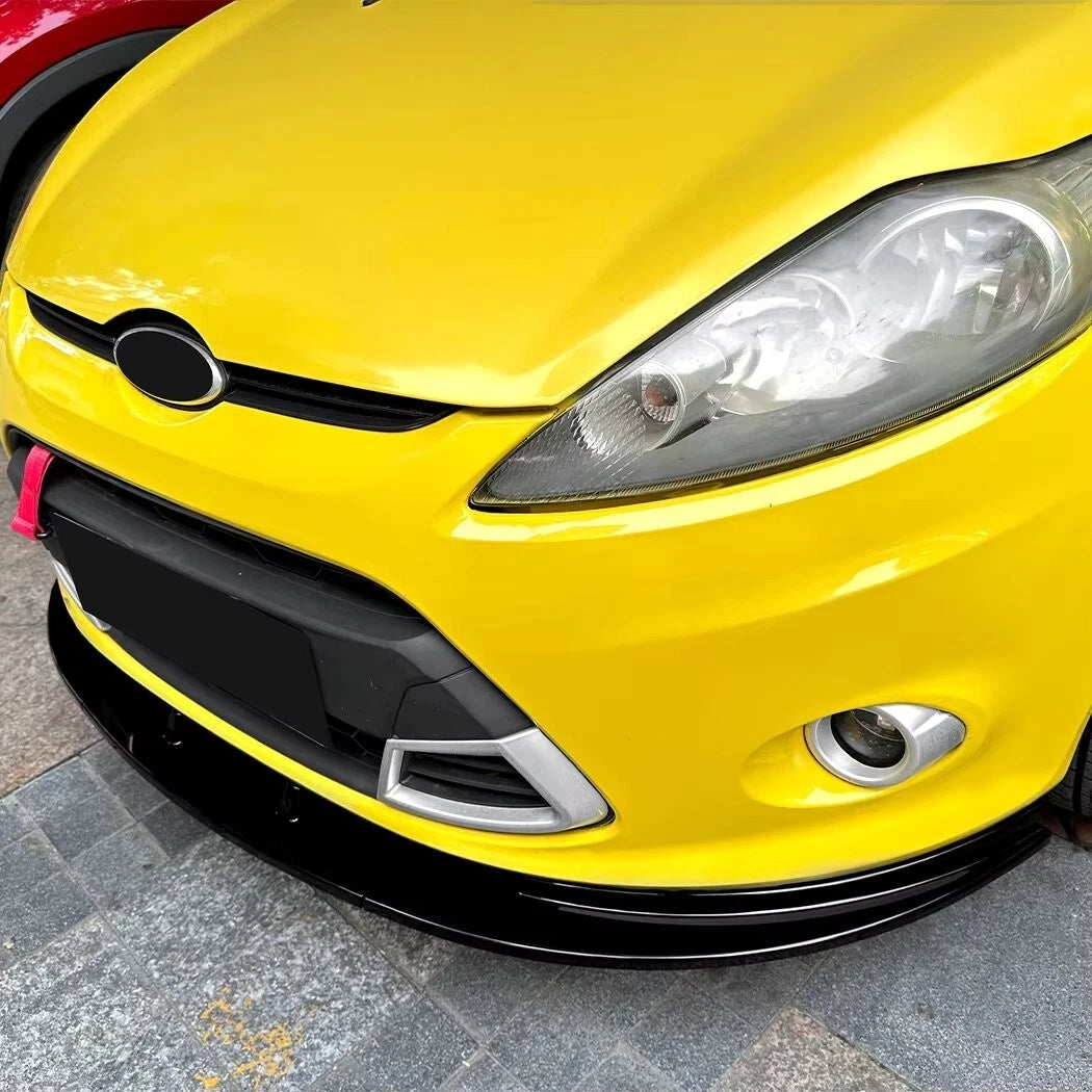 Ford Fiesta MK7 Gloss Black Front Splitter Spoiler Lip Wing 2012-2017