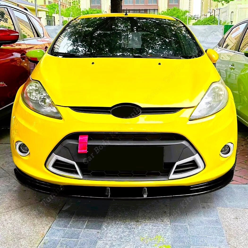 Ford Fiesta MK7 Gloss Black Front Splitter Spoiler Lip Wing 2012-2017
