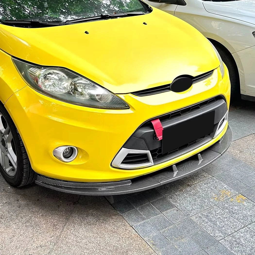 Ford Fiesta MK7 Gloss Black Front Splitter Spoiler Lip Wing 2012-2017