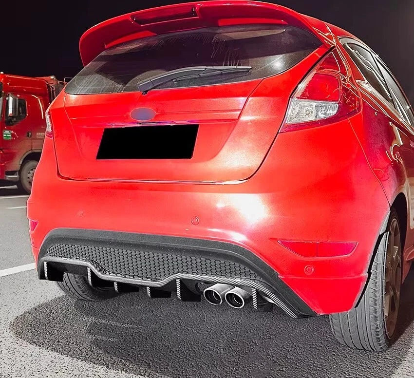 Ford Fiesta ST MK7 Gloss Black Rear Diffuser Lip Valance 2012-17