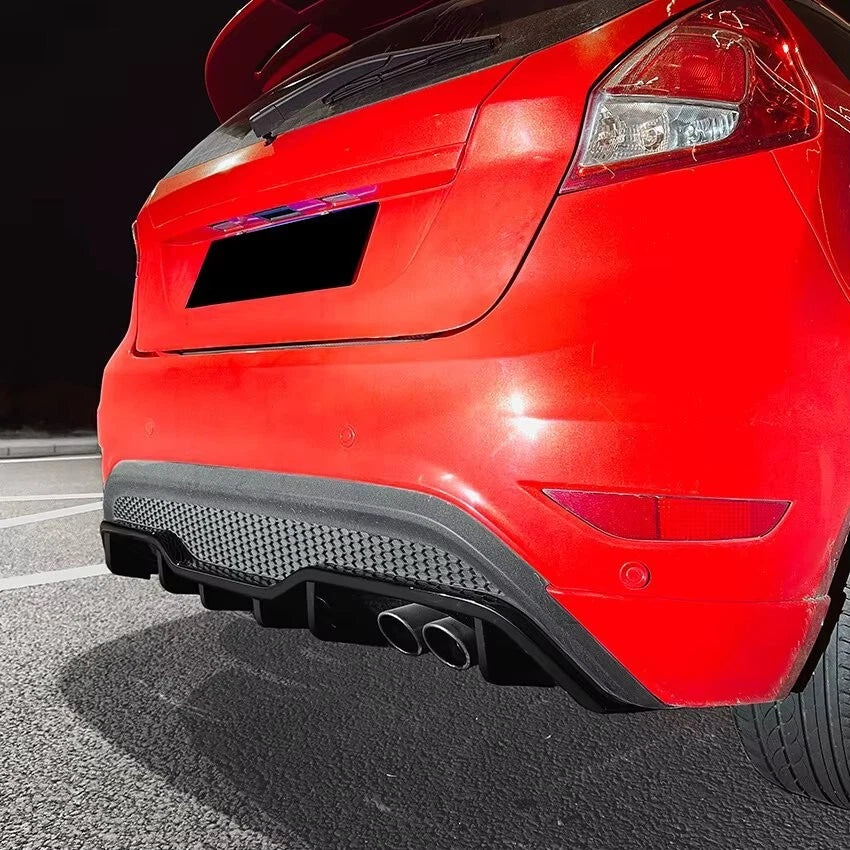 Ford Fiesta ST MK7 Gloss Black Rear Diffuser Lip Valance 2012-17