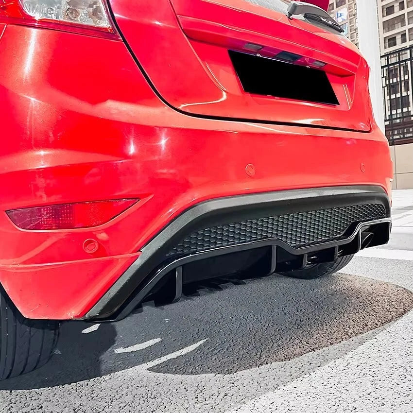 Ford Fiesta ST MK7 Gloss Black Rear Diffuser Lip Valance 2012-17