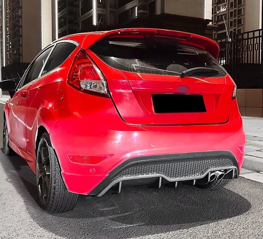 Ford Fiesta ST MK7 Gloss Black Rear Diffuser Lip Valance 2012-17