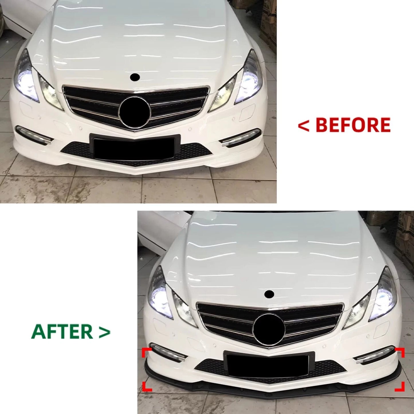 Mercedes E Class Coupe W207 C207 Carbon Fibre Front Splitter 08-13