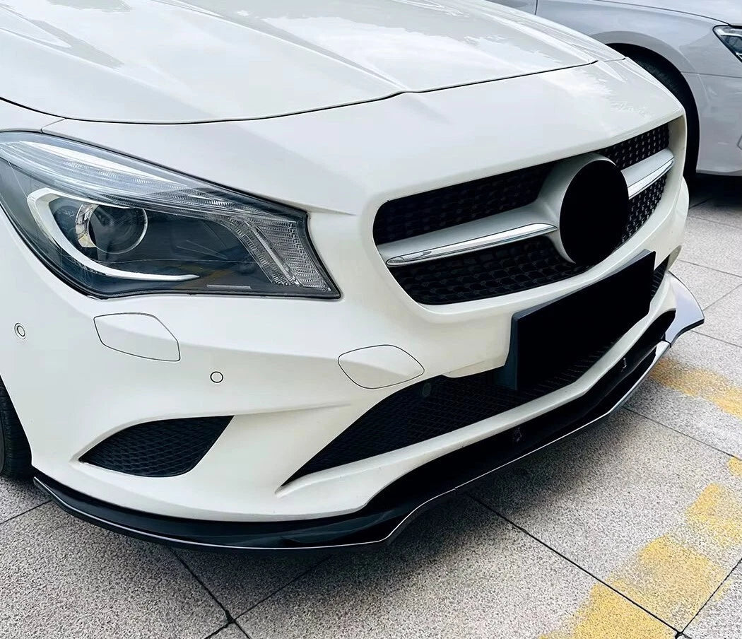 Mercedes CLA Class W117 NON AMG Gloss Black Front Splitter 2013-2017