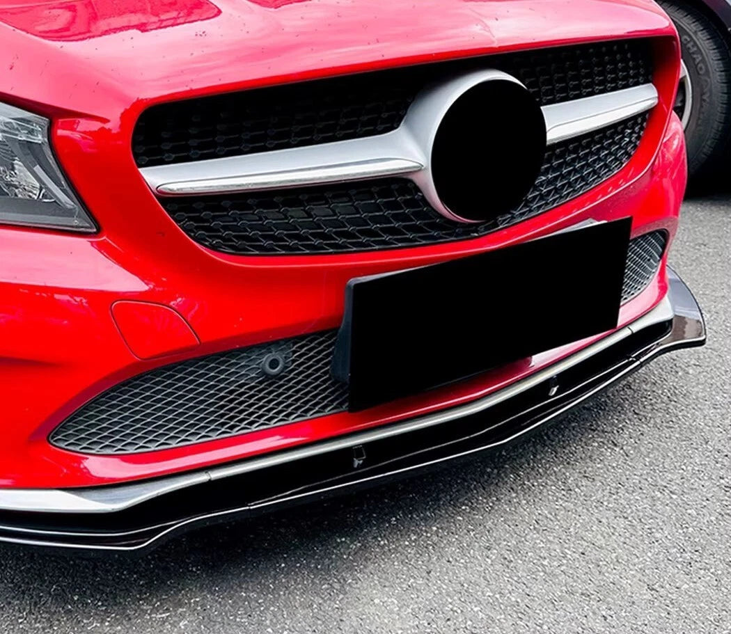 Mercedes CLA Class W117 NON AMG Gloss Black Front Splitter 2017-2019