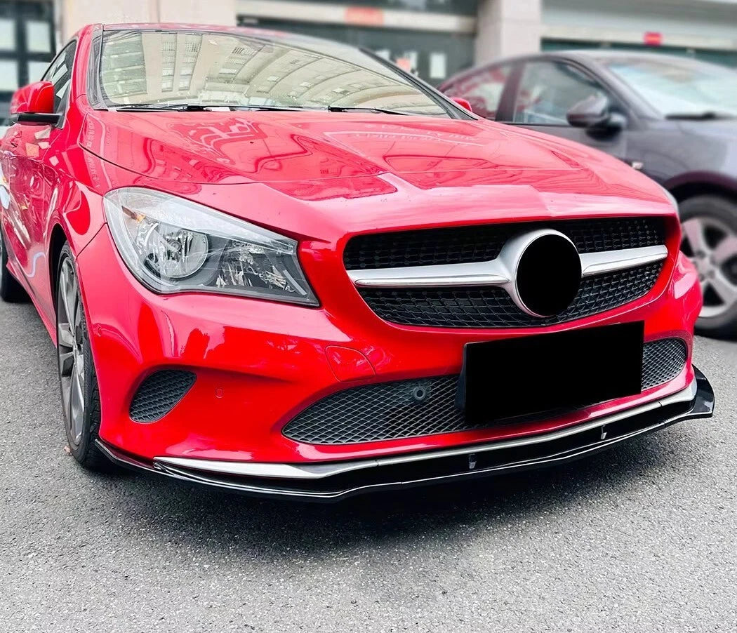 Mercedes CLA Class W117 NON AMG Gloss Black Front Splitter 2017-2019