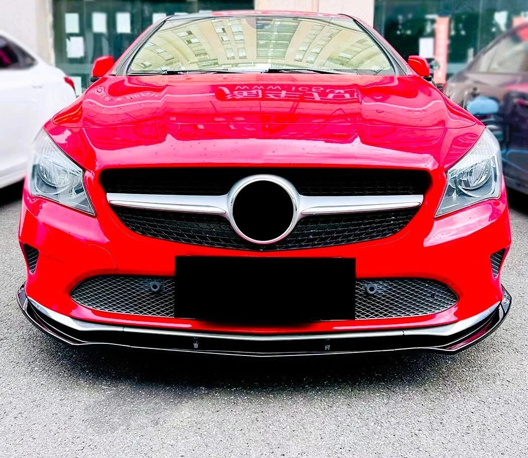Mercedes CLA Class W117 NON AMG Gloss Black Front Splitter 2017-2019