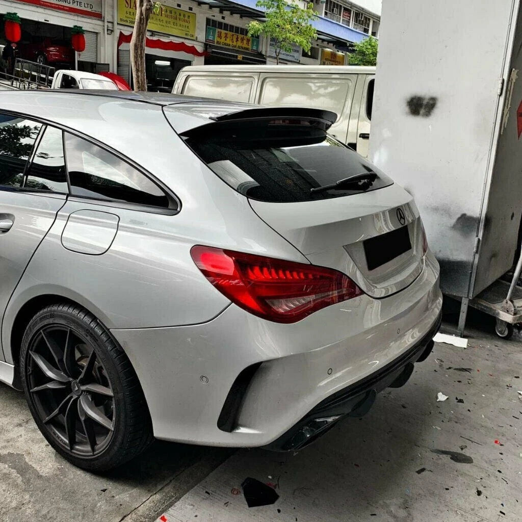Mercedes CLA Class X117 Shooting Brake Gloss Black Rear Roof Spoiler