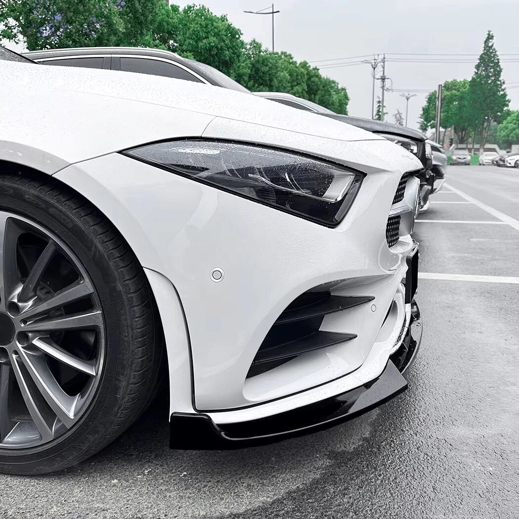Mercedes CLS Class W257 AMG Line Gloss Black Front Splitter 2018-23