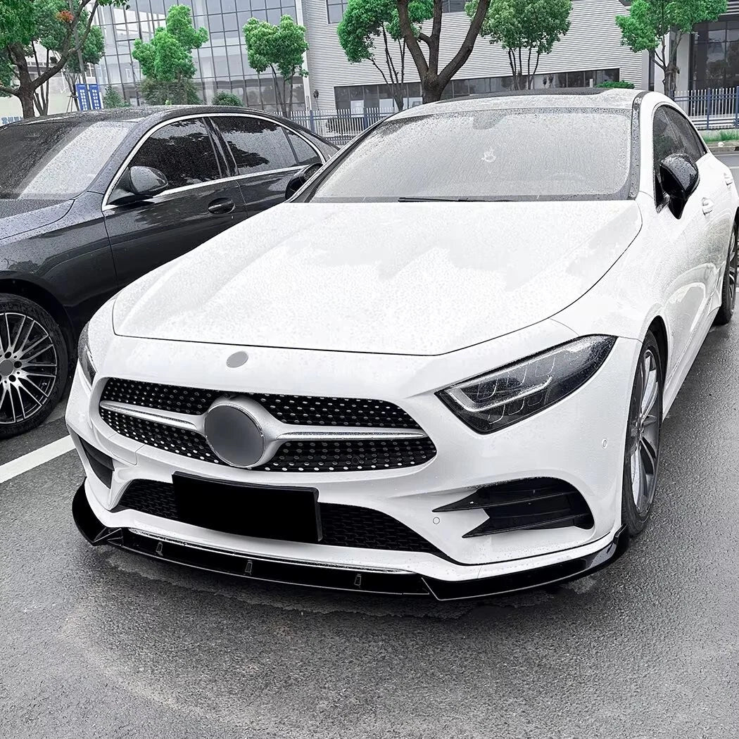 Mercedes CLS Class W257 AMG Line Gloss Black Front Splitter 2018-23