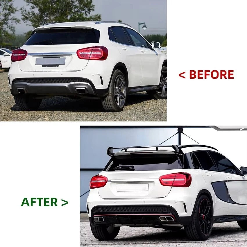 Mercedes GLA Class X156 AMG Style Gloss Black Rear Roof Spoiler 13-20