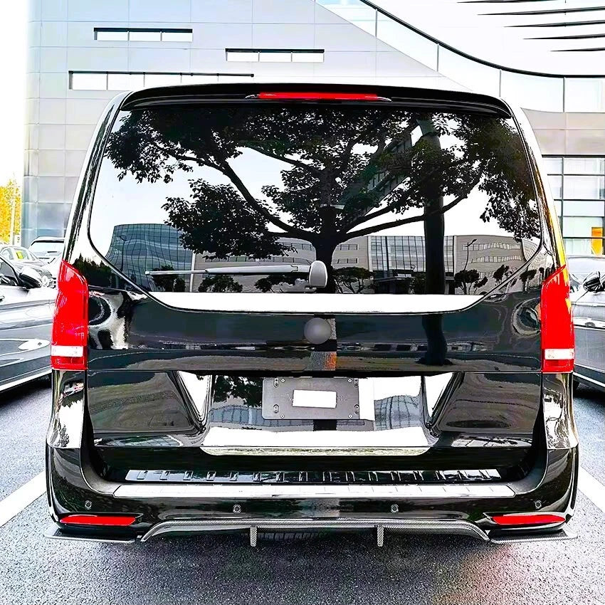 Mercedes V Class Viano Vito W447 MK3 Gloss Black Rear Valance Diffuser