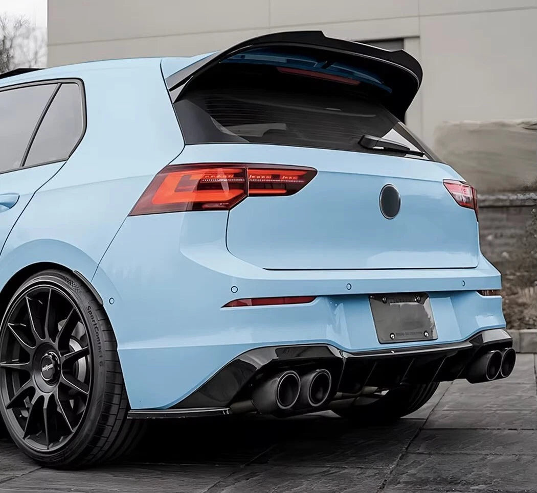 VW Golf MK8 R GTD GTI Clubsport Add On Gloss Black Rear Roof Spoiler