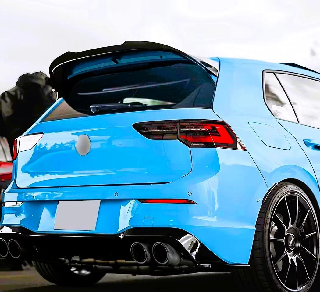 VW Golf MK8 R GTD GTI Clubsport Add On Gloss Black Rear Roof Spoiler