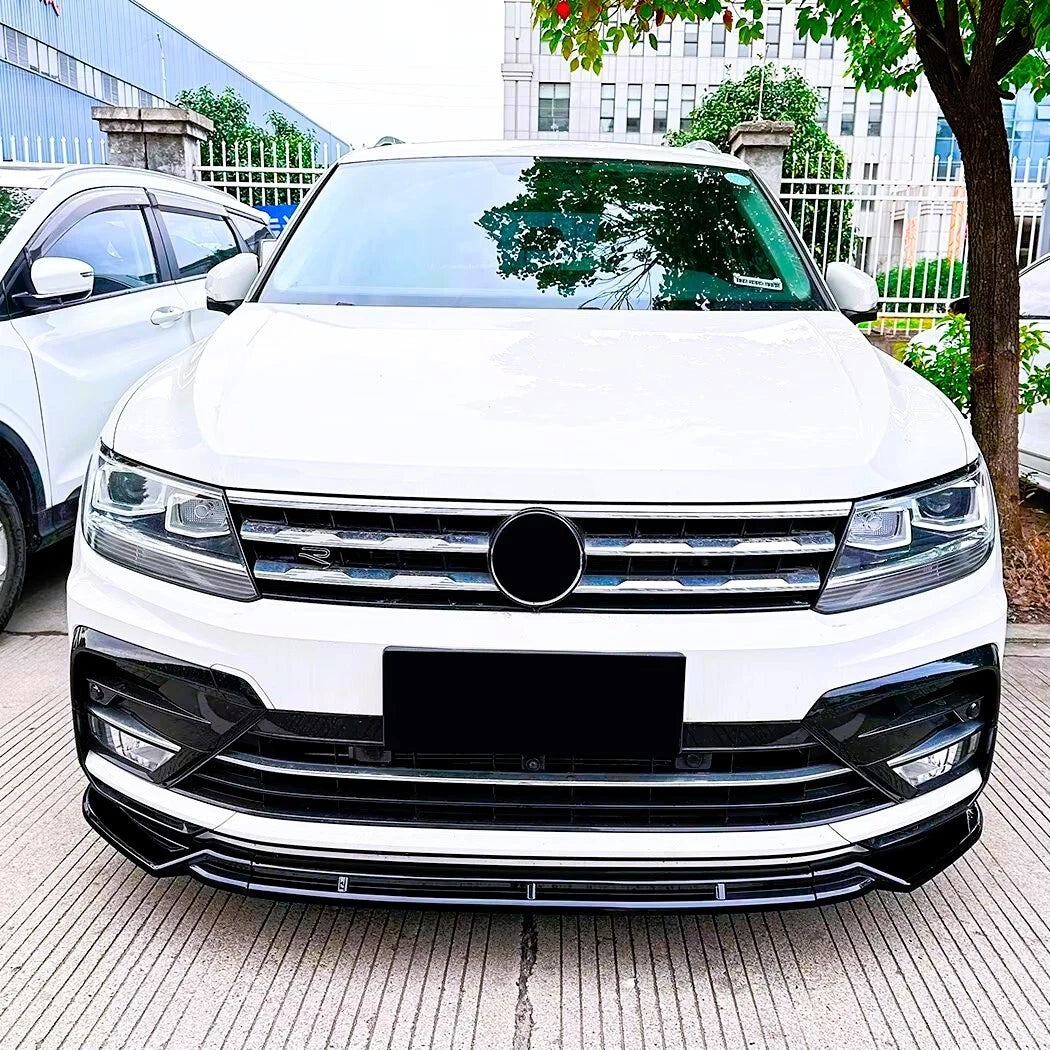 VW Tiguan R Line MK2 PRE-FACELIFT Gloss Black Front Splitter Spoiler