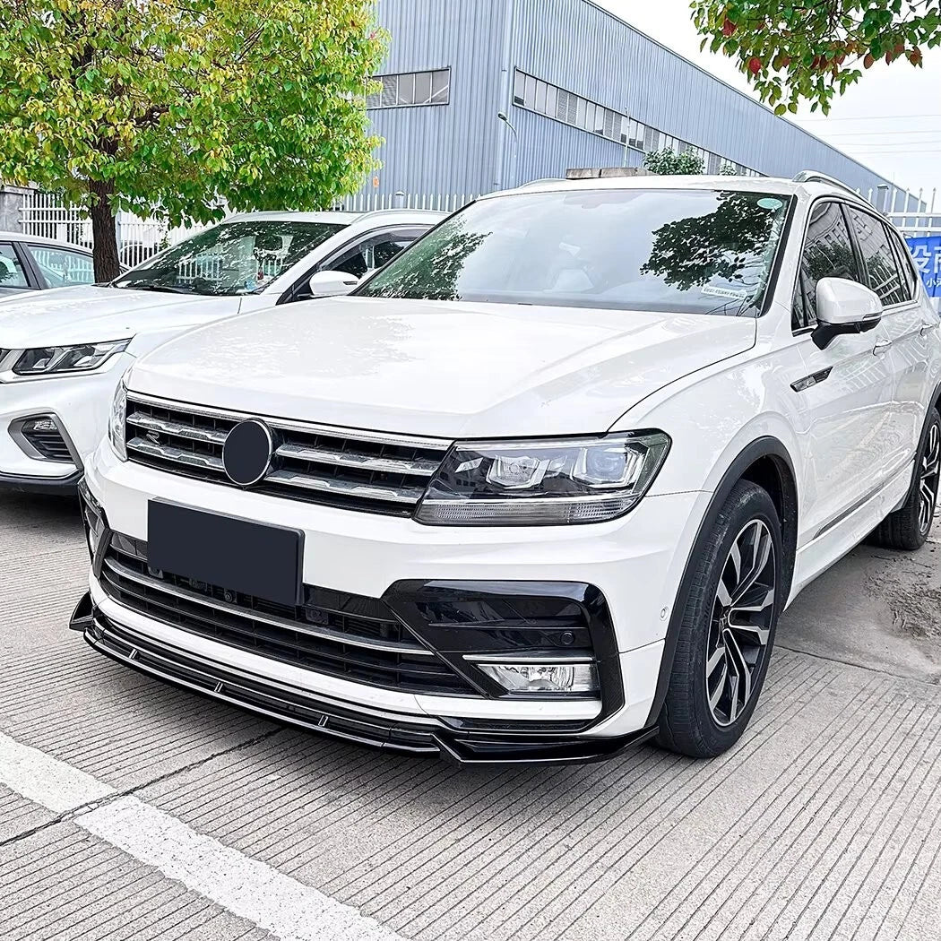 VW Tiguan R Line MK2 PRE-FACELIFT Gloss Black Front Splitter Spoiler