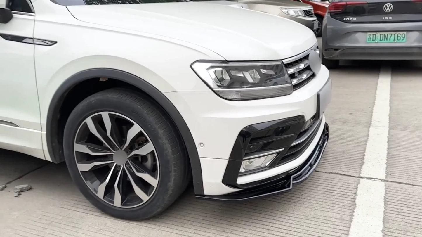 VW Tiguan R Line MK2 PRE-FACELIFT Gloss Black Front Splitter Spoiler