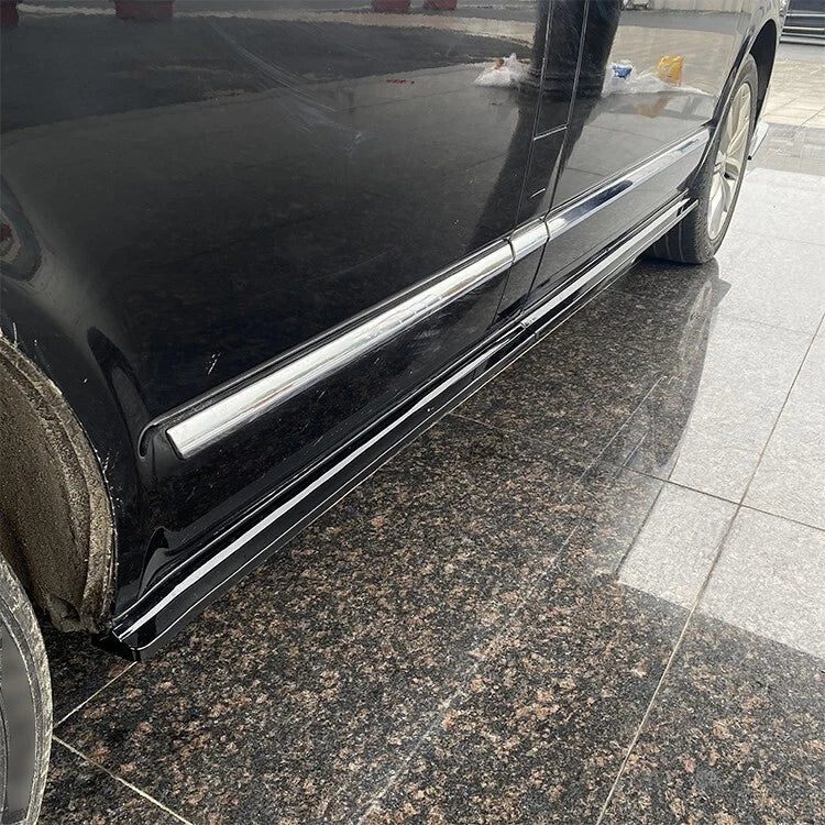 VW Transporter T6 Gloss Black Side Skirts Extensions Spoiler Wing Lip