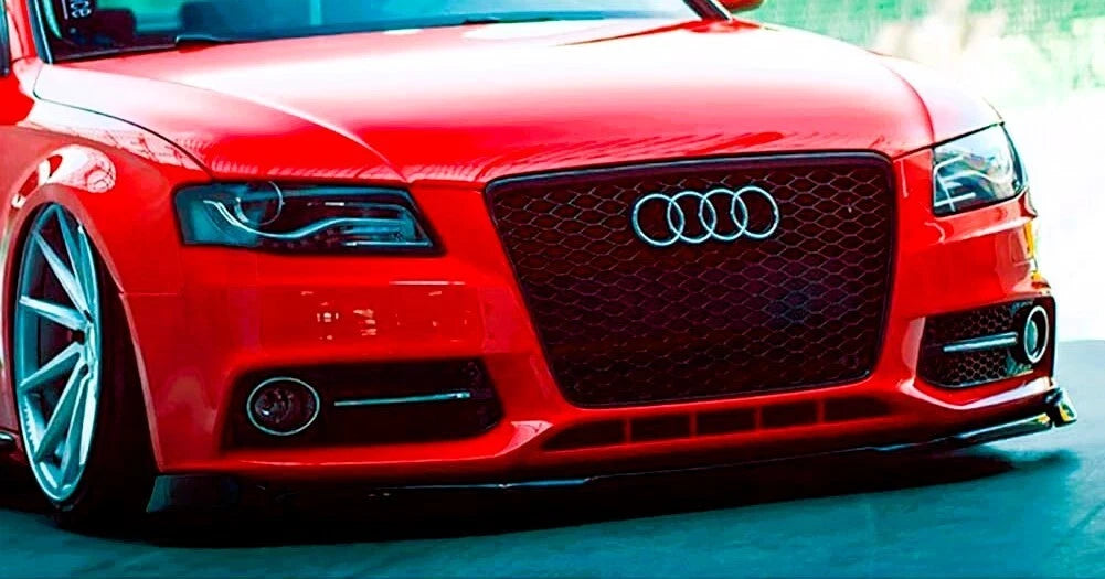 Audi A4 S4 S Line B8 Gloss Black Front Splitter Spoiler Lip Aero 08-12