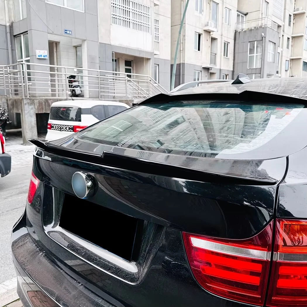BMW X6 E71 X6M Gloss Black Rear M4 Style Boot Spoiler Lip Mid 8-15