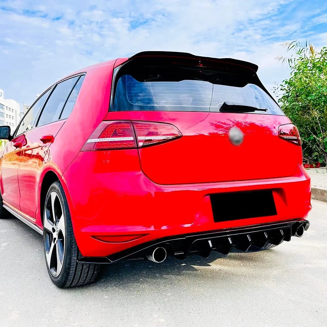 VW Golf MK7 GTI GTD TSI TDI TCR Style Rear Valance Diffuser Spoiler