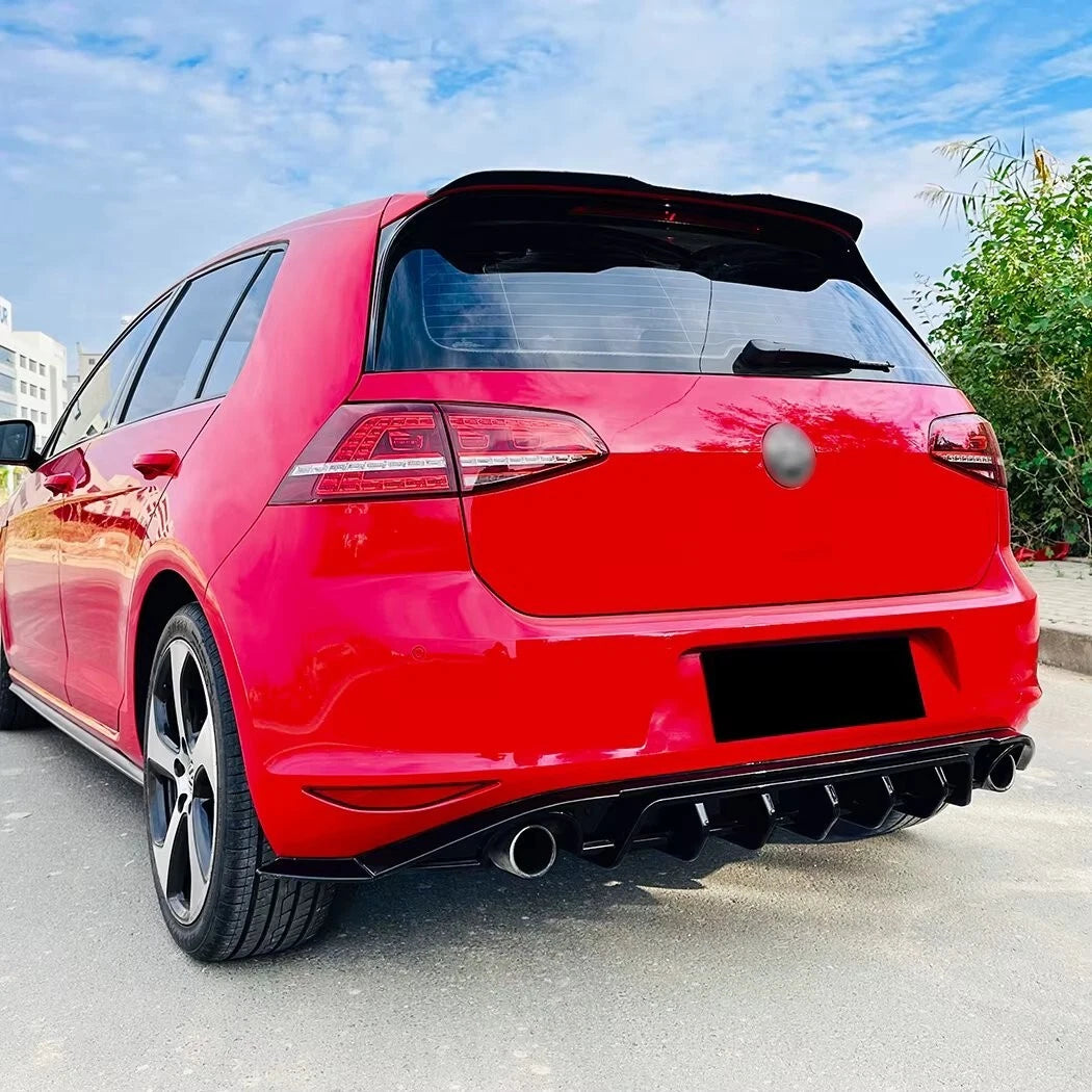 VW Golf MK7 GTI GTD TSI TDI TCR Style Rear Valance Diffuser Spoiler