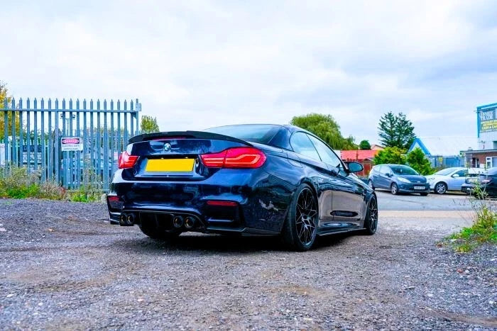 BMW 4 Series Convertible F33 Gloss Black P Style Rear Boot Spoiler Kit