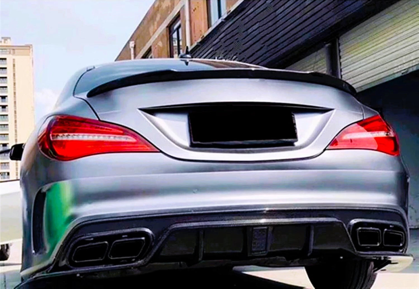 Mercedes CLA Class W117 C117 Gloss Black Rear FD Style Boot Spoiler