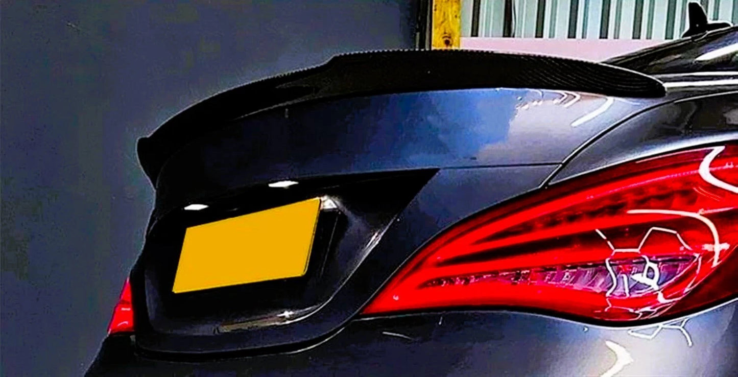 Mercedes CLA Class W117 C117 Gloss Black Rear FD Style Boot Spoiler