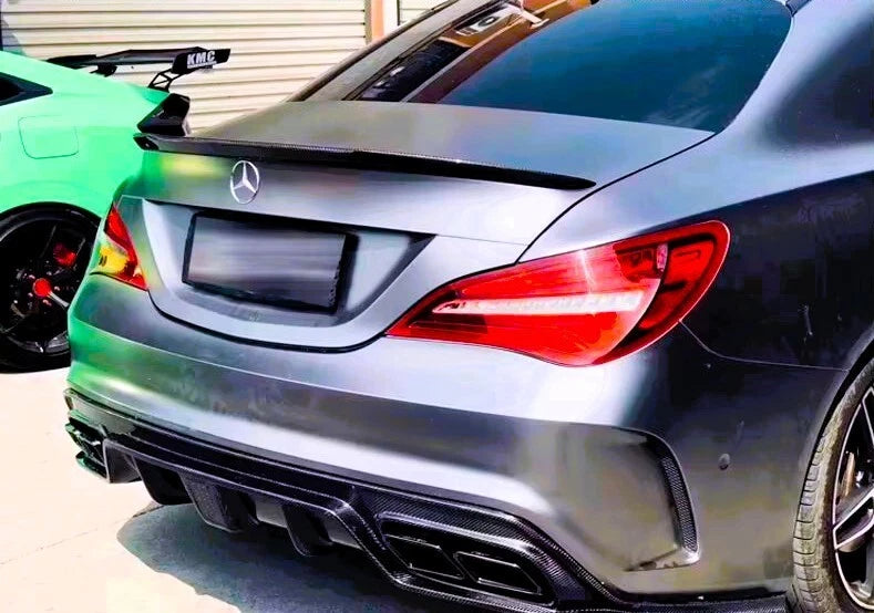 Mercedes CLA Class W117 C117 Gloss Black Rear FD Style Boot Spoiler