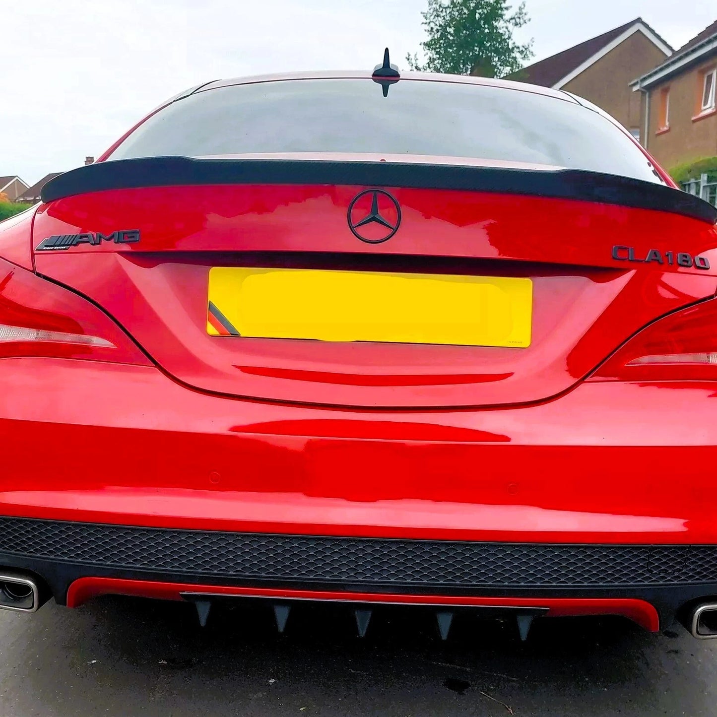 Mercedes CLA Class W117 C117 Gloss Black Rear FD Style Boot Spoiler