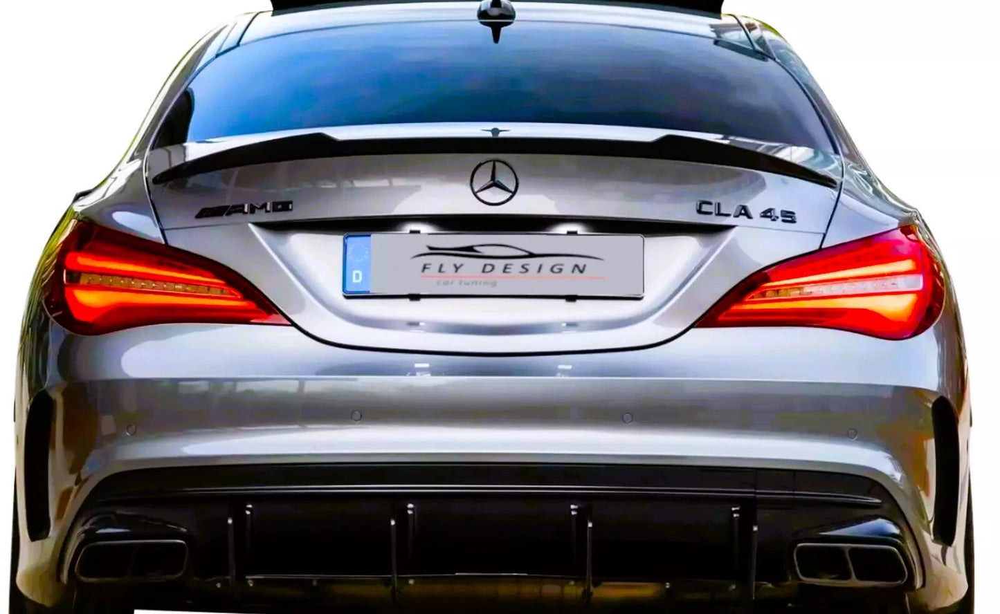 Mercedes CLA Class W117 C117 Gloss Black Rear FD Style Boot Spoiler