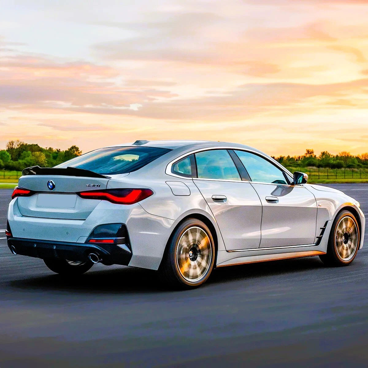 BMW 4 G26 Gran Coupe Gloss Black Rear High Kick PSM Ducktail Spoiler