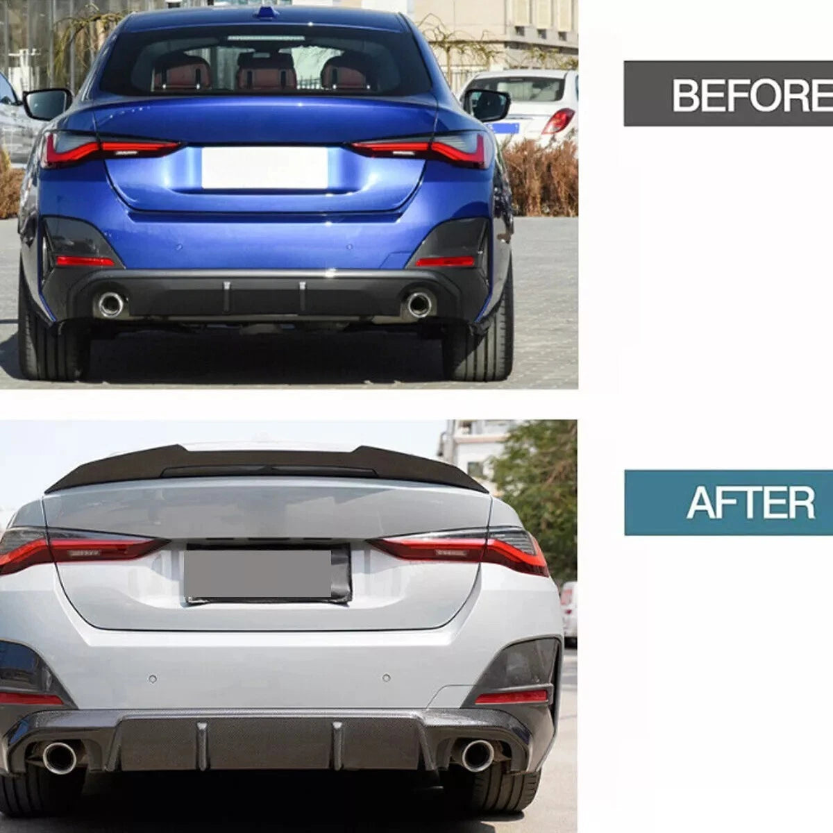 BMW 4 G26 Gran Coupe Gloss Black Rear High Kick PSM Ducktail Spoiler