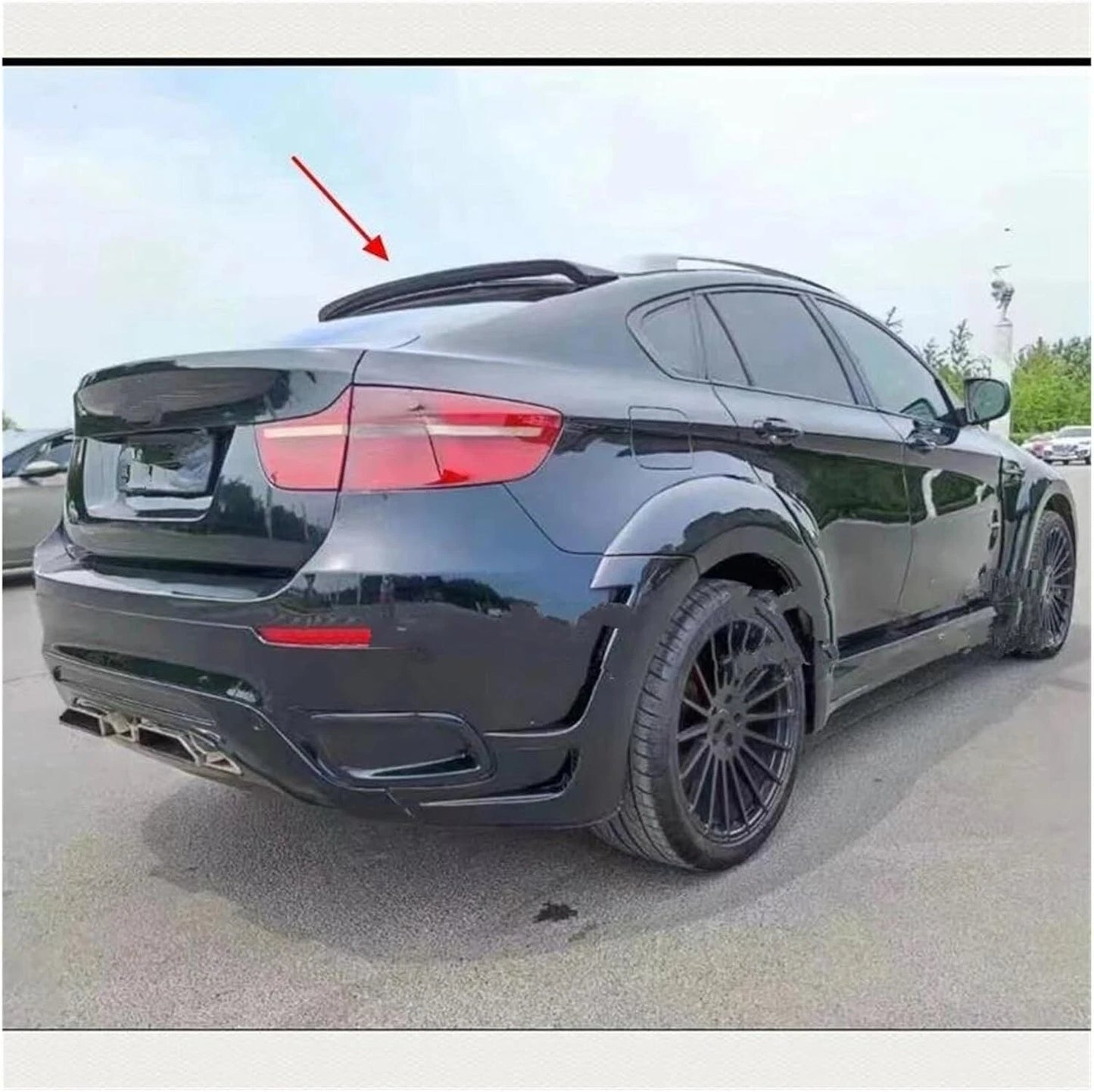 BMW X6 E71 X6M Gloss Black Rear Roof Spoiler Lip Wing Extension 08-15