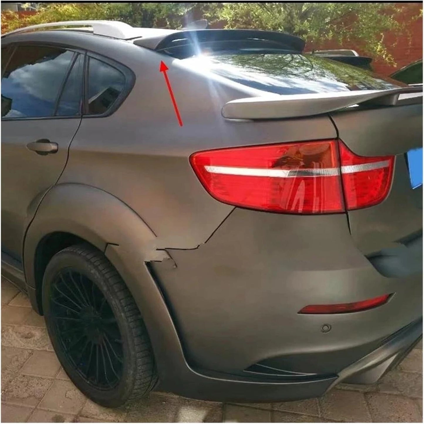 BMW X6 E71 X6M Gloss Black Rear Roof Spoiler Lip Wing Extension 08-15