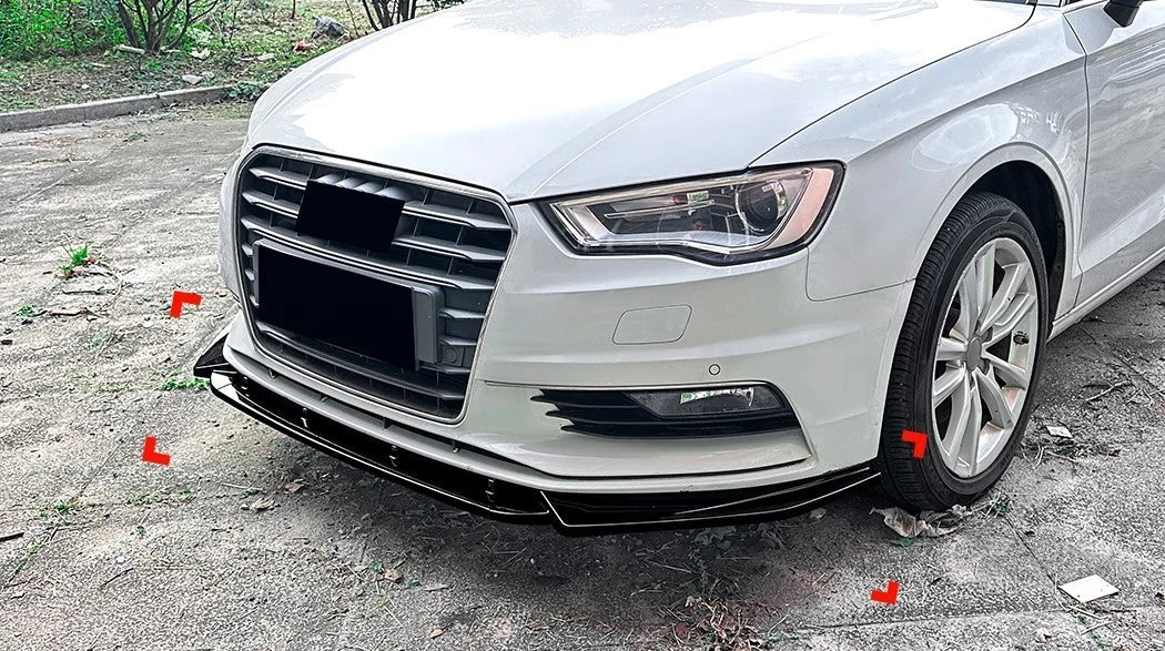 Audi A3 SE 8V NON S Line Gloss Black Front Splitter Spoiler Lip Body Kit 2013-16