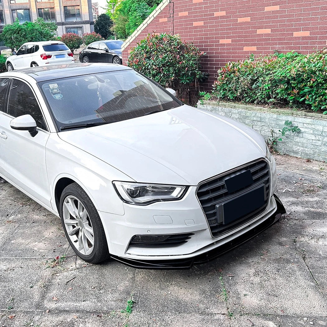 Audi A3 SE 8V NON S Line Gloss Black Front Splitter Spoiler Lip Body Kit 2013-16